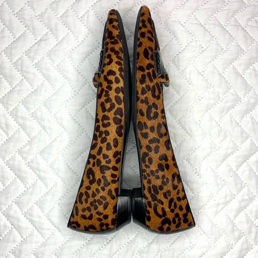 Talbots leopard print calf hair pointy toe flats, 7.5 - Picture 6 of 8